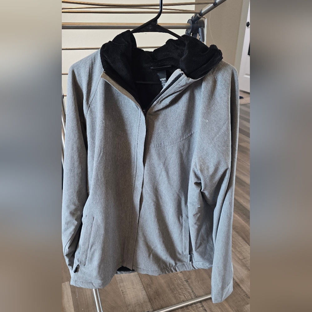 Women's Gray Hooded Jacket